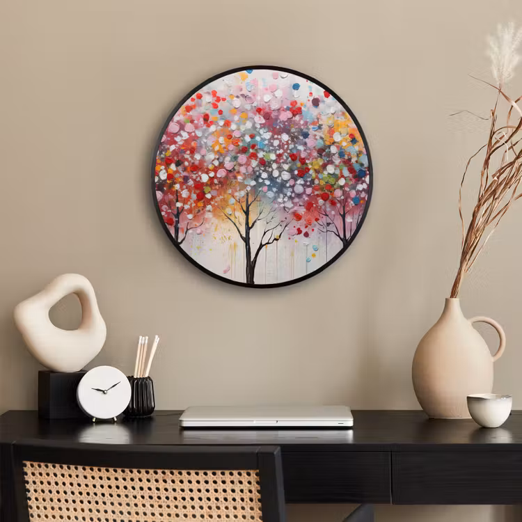Kunst - Bomen - Natuur - Acryl Fotolijst rond zonder passe partout klein -sfeer1