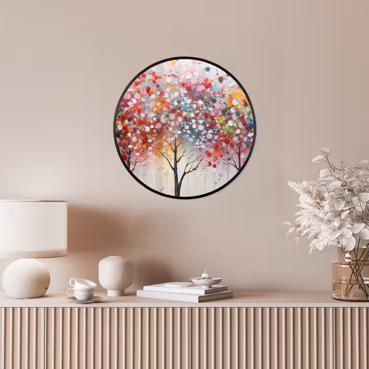 Kunst - Bomen - Natuur - Acryl Fotolijst rond zonder passe partout klein -sfeer3