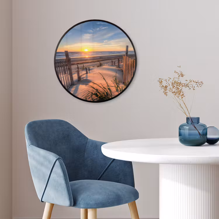 Strand - Zee - Duin - Zonsondergang - Landschap Fotolijst rond zonder passe partout klein -sfeer2