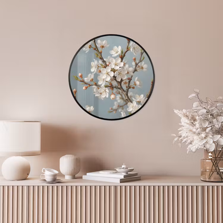 Botanisch - Stilleven - Blauw Fotolijst rond zonder passe partout klein -sfeer3