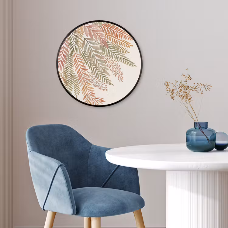 Botanisch - Aquarel - Kleurrijk Fotolijst rond zonder passe partout klein -sfeer2