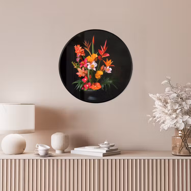 Boeket - Bloemen - Exotisch Fotolijst rond zonder passe partout klein -sfeer3