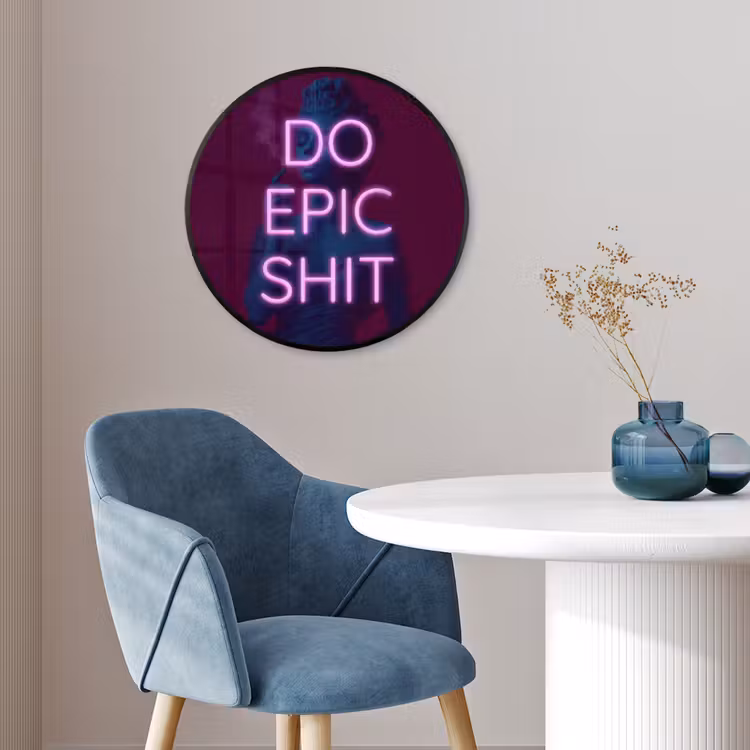 Buste - Neon - LED - Letters Fotolijst rond zonder passe partout klein -sfeer2