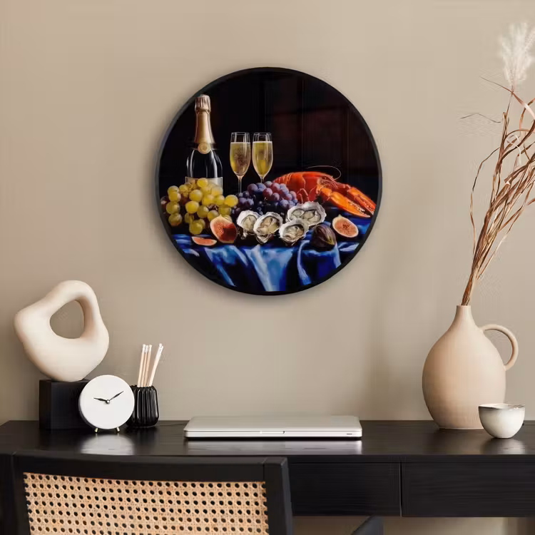 Champagne - Luxe - Oesters Fotolijst rond zonder passe partout klein -sfeer1