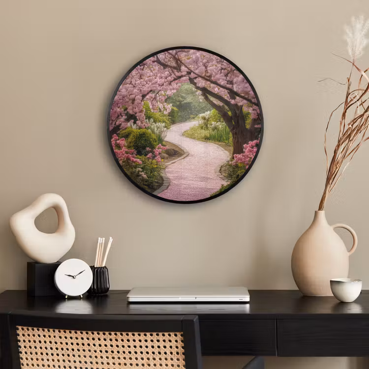 Kersenbloesem - Natuur - Sakura - Pad - Japanse tuin Fotolijst rond zonder passe partout klein -sfeer1