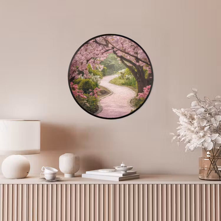 Kersenbloesem - Natuur - Sakura - Pad - Japanse tuin Fotolijst rond zonder passe partout klein -sfeer3