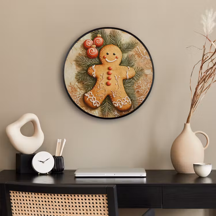 Kerstmis - Koekje - Poppetje - Speculaas Fotolijst rond zonder passe partout klein -sfeer1