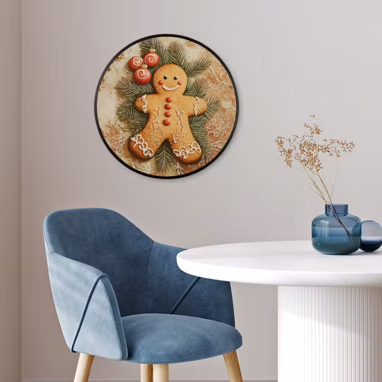 Kerstmis - Koekje - Poppetje - Speculaas Fotolijst rond zonder passe partout klein -sfeer2