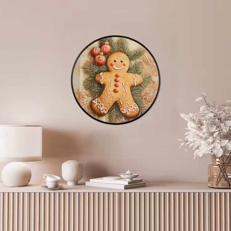 Kerstmis - Koekje - Poppetje - Speculaas Fotolijst rond zonder passe partout klein -sfeer3