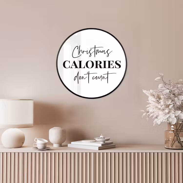 Kerst quote - Winter - Christmas calories - Wit Fotolijst rond zonder passe partout klein -sfeer3