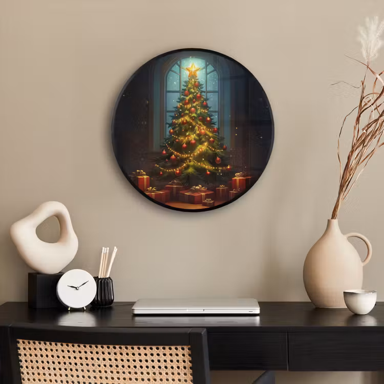 Kerstboom - Cadeau - Kerst - Winter Fotolijst rond zonder passe partout klein -sfeer1