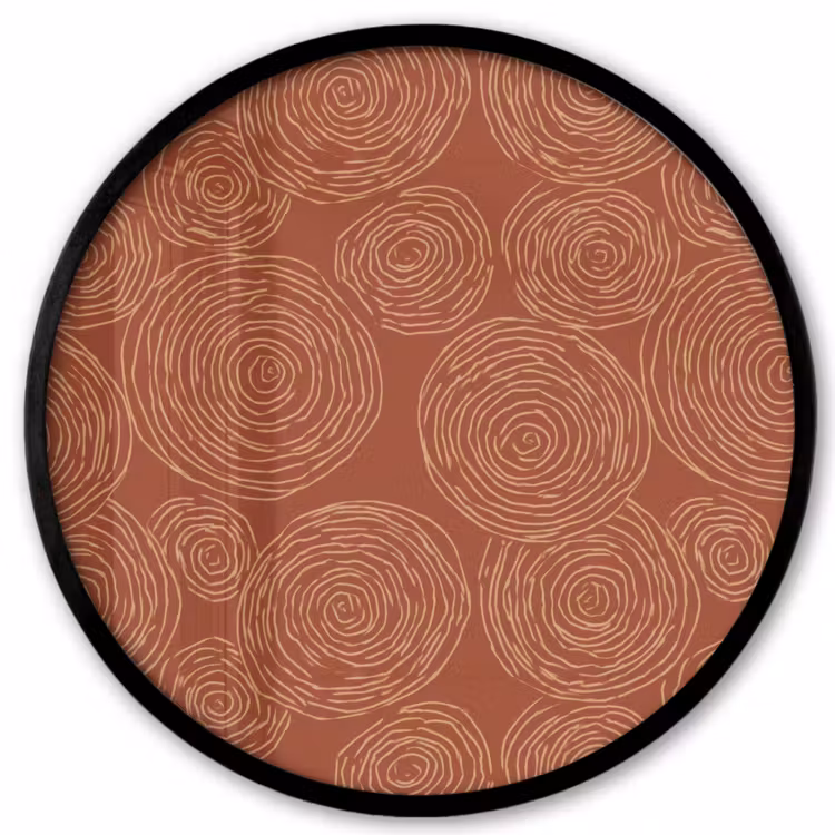 Cirkels - Abstract - Artistiek - Terracotta Fotolijst rond zonder passe partout klein 856 -3d