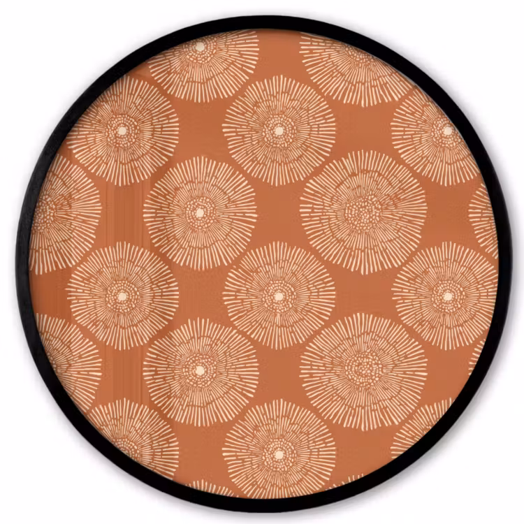 Cirkels - Grafisch - Patroon - Terracotta Fotolijst rond zonder passe partout klein 856 -3d