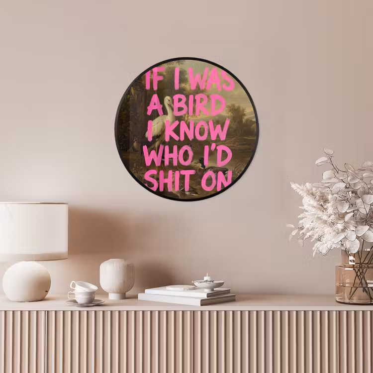 Klassiek - Humor - Roze Fotolijst rond zonder passe partout klein -sfeer3