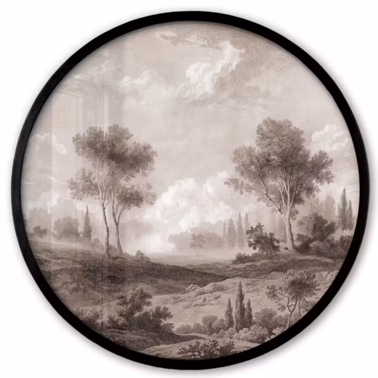 Klassiek - Landschap - Neutraal Fotolijst rond zonder passe partout klein -3d