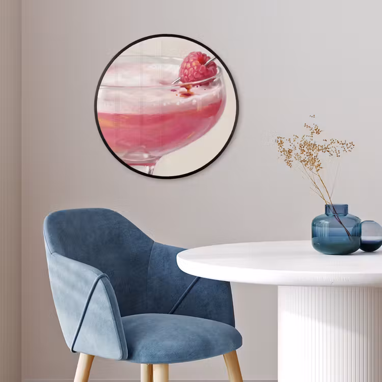 Cocktail - Framboos - Drank - Modern - Roze Fotolijst rond zonder passe partout klein -sfeer2