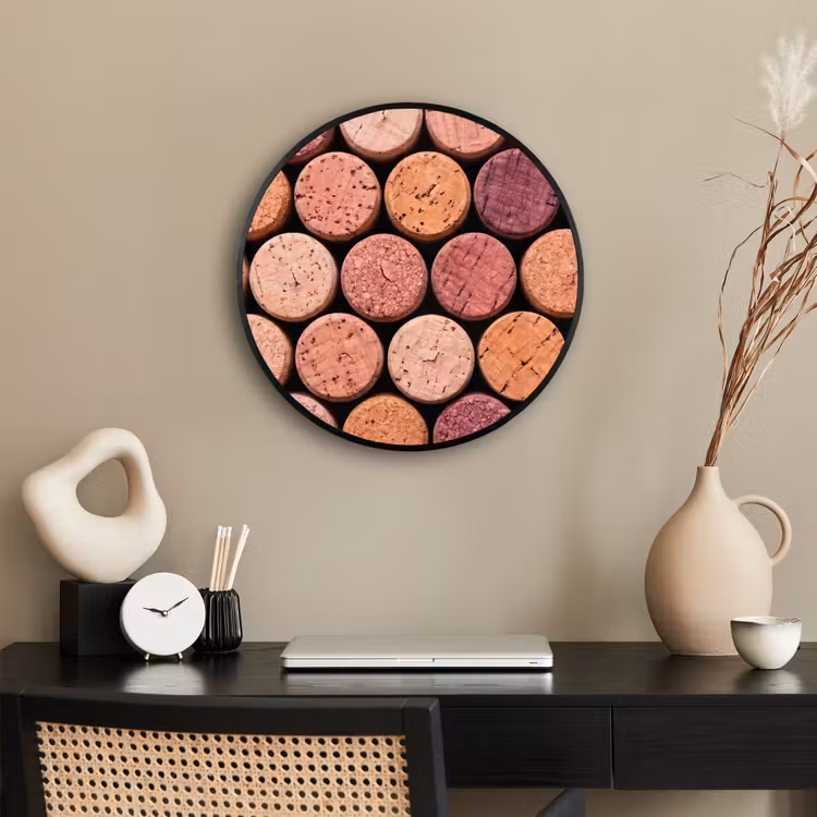 Kurk - Patroon - Abstract - Modern - Rood Fotolijst rond zonder passe partout klein -sfeer1
