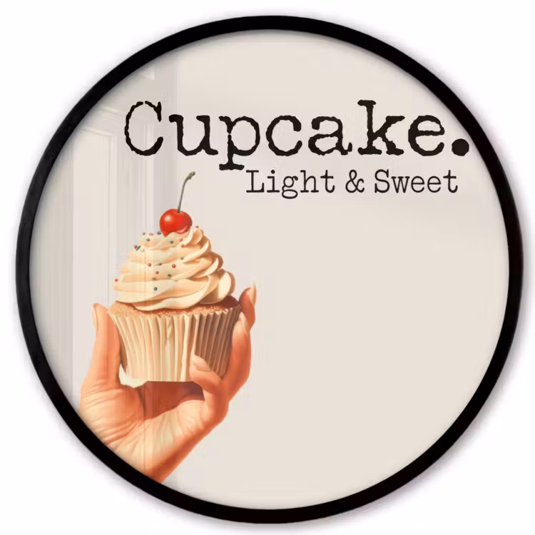 Cupcake - Zoet - Kers Fotolijst rond zonder passe partout klein -3d