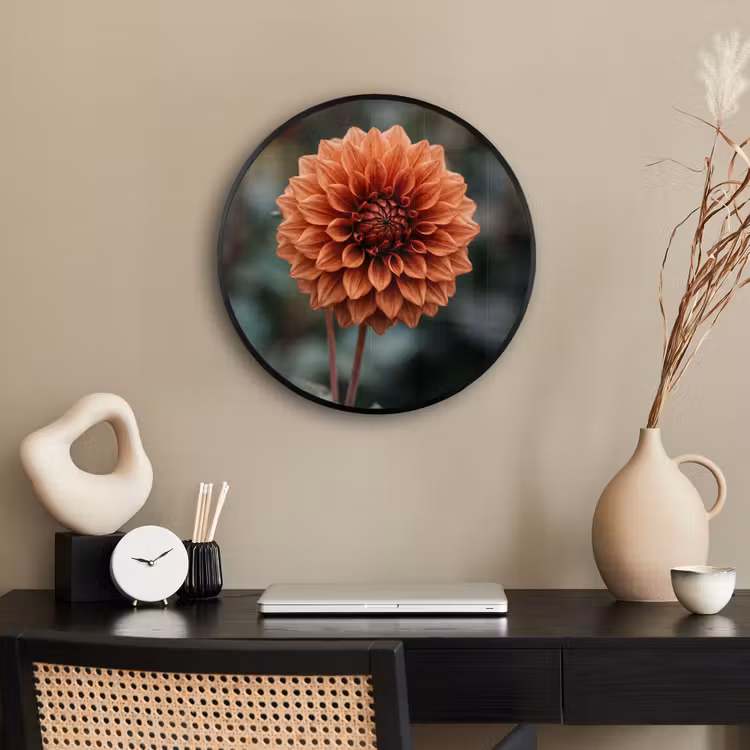 Dahlia - Bloem - Natuur - Sfeervol Fotolijst rond zonder passe partout klein -sfeer1