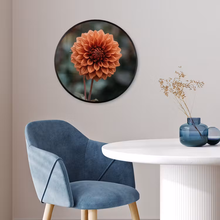 Dahlia - Bloem - Natuur - Sfeervol Fotolijst rond zonder passe partout klein -sfeer2