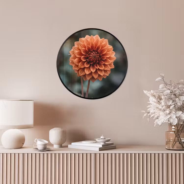 Dahlia - Bloem - Natuur - Sfeervol Fotolijst rond zonder passe partout klein -sfeer3