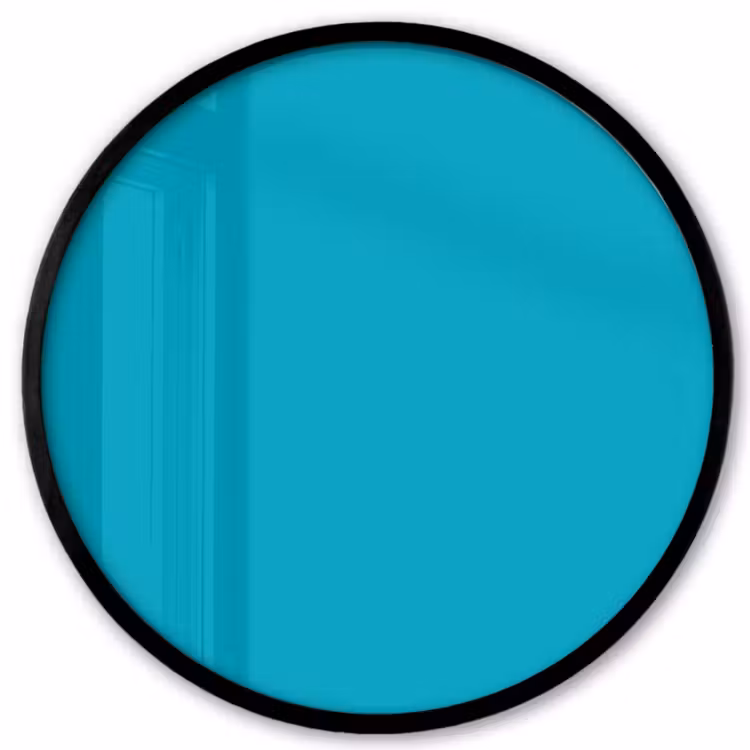 Deep - Turquoise - Turkoois Fotolijst rond zonder passe partout klein 856 -3d
