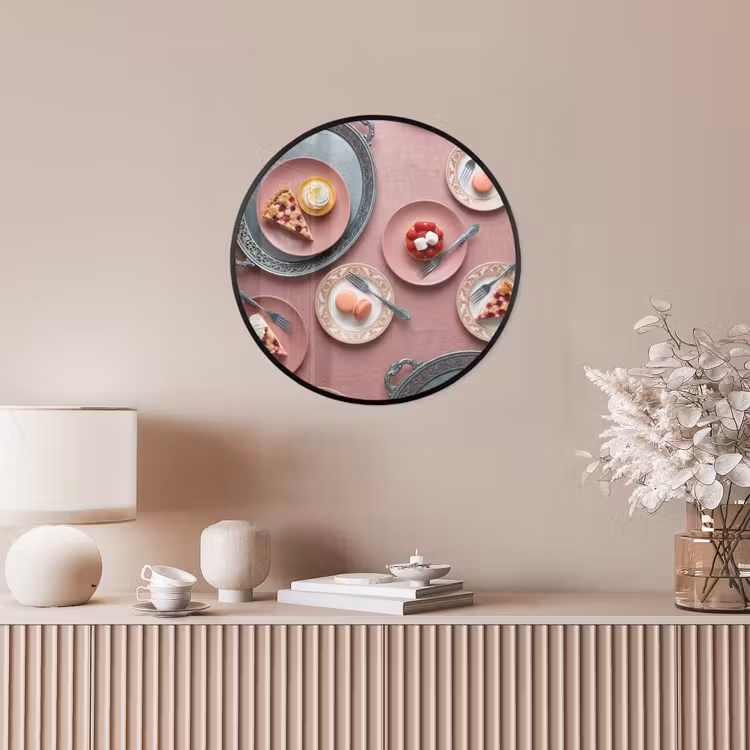 Dessert - Taart - Gebak - Zoet - Roze Fotolijst rond zonder passe partout klein -sfeer3