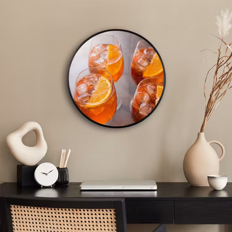 Drank - Sinaasappel - IJs - Zomer - Oranje Fotolijst rond zonder passe partout klein -sfeer1