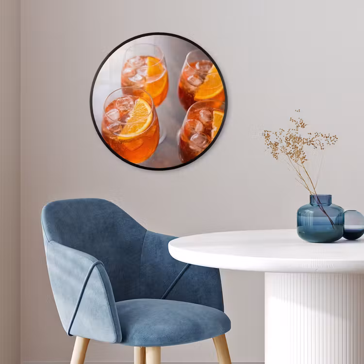 Drank - Sinaasappel - IJs - Zomer - Oranje Fotolijst rond zonder passe partout klein -sfeer2