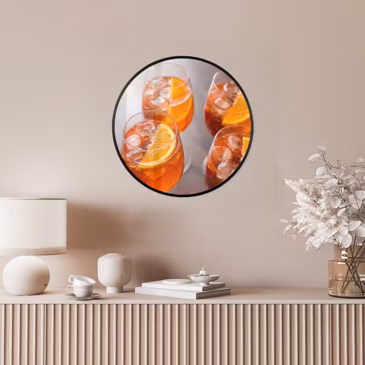 Drank - Sinaasappel - IJs - Zomer - Oranje Fotolijst rond zonder passe partout klein -sfeer3