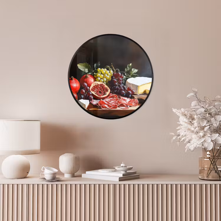 Borrelplank - Stilleven - Vintage Fotolijst rond zonder passe partout klein -sfeer3
