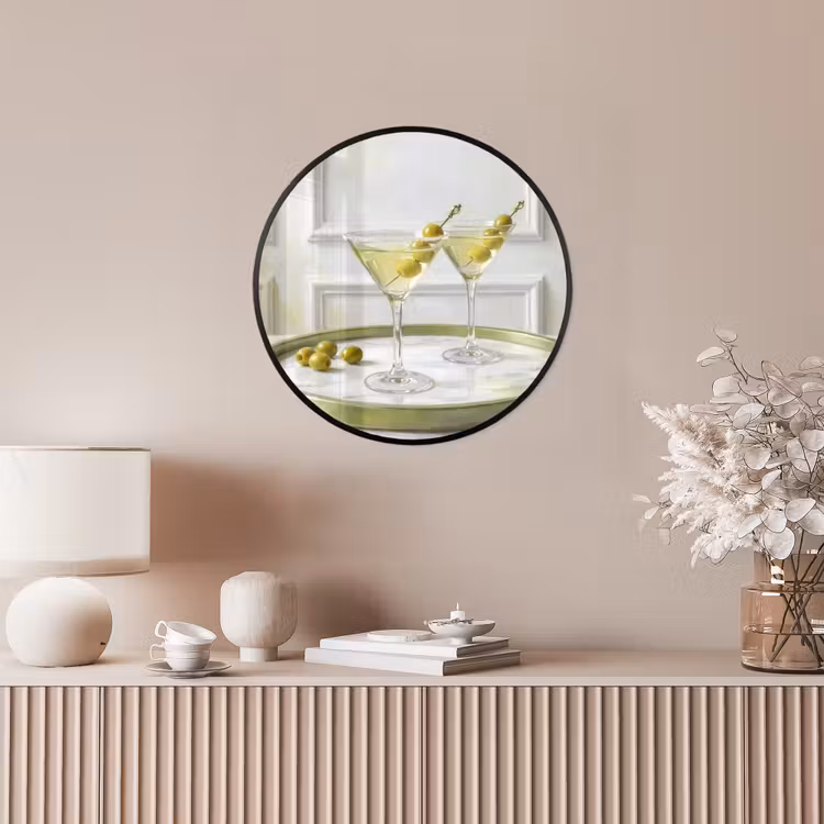 Drank - Martini - Olijven - Modern - Wit Fotolijst rond zonder passe partout klein -sfeer3
