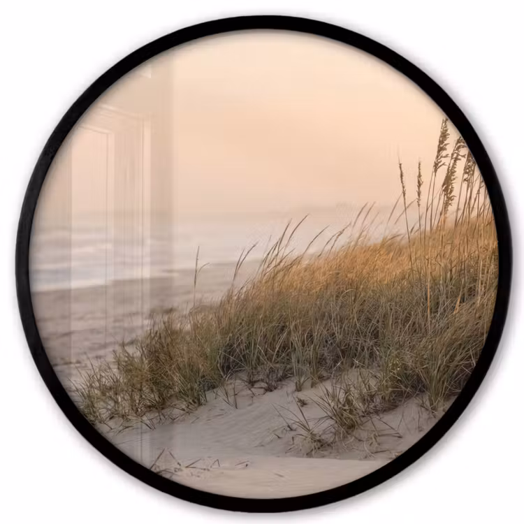 Duinlandschap - Zonsondergang - Strand Fotolijst rond zonder passe partout klein -3d