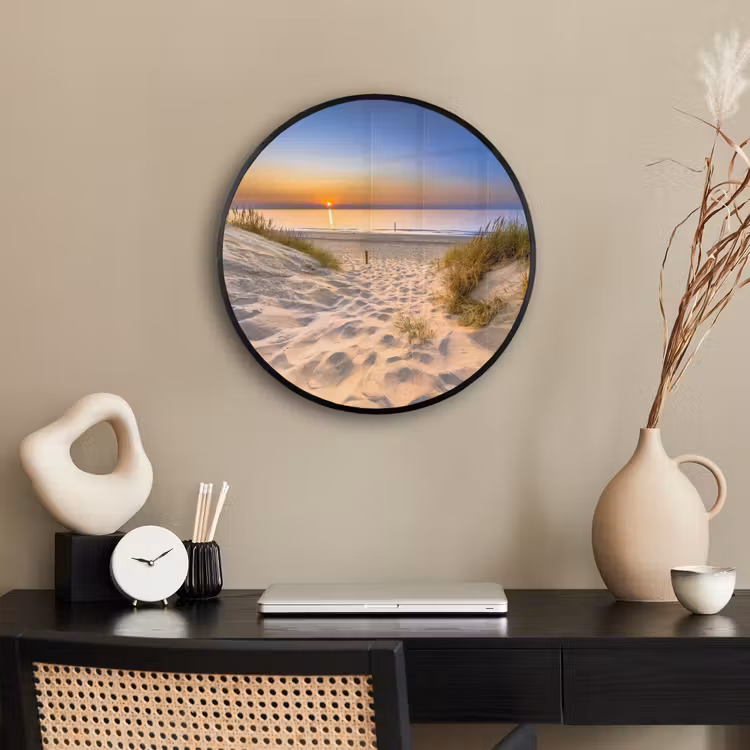Duin - Zonsondergang - Horizon - Strand - Gras Fotolijst rond zonder passe partout klein -sfeer1