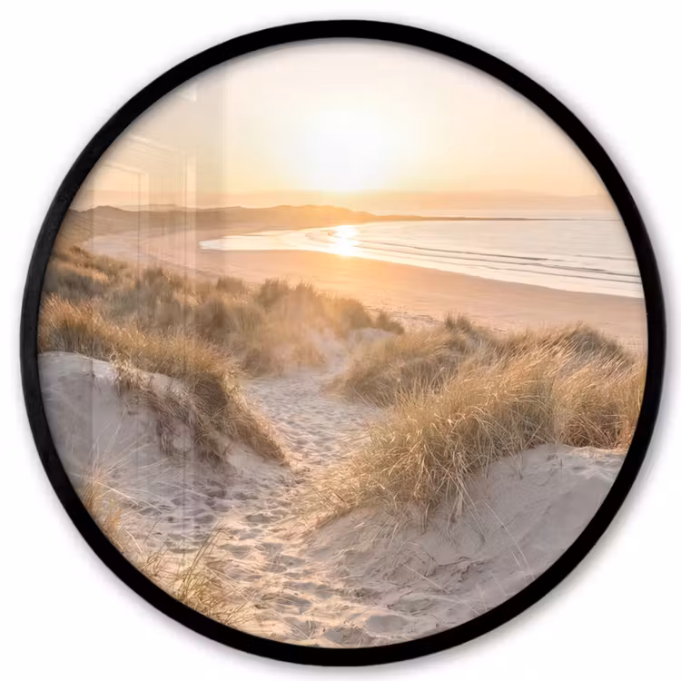 Duinen - Strand - Zee Fotolijst rond zonder passe partout klein -3d