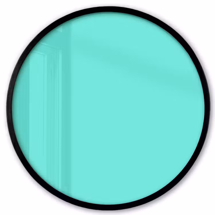 Electric - Cyan - Turkoois Fotolijst rond zonder passe partout klein 856 -3d