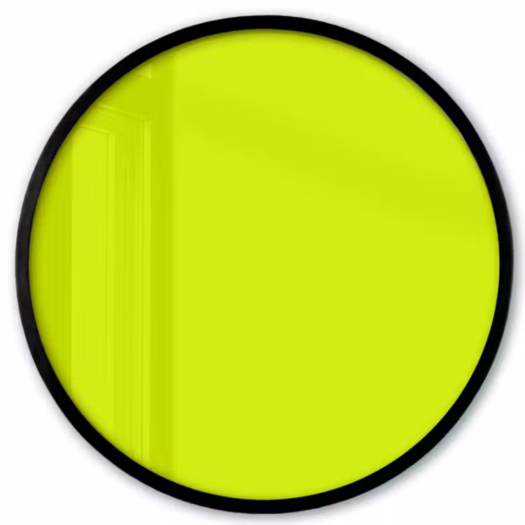 Electric - Lemon - Geel Fotolijst rond zonder passe partout klein 856 -3d