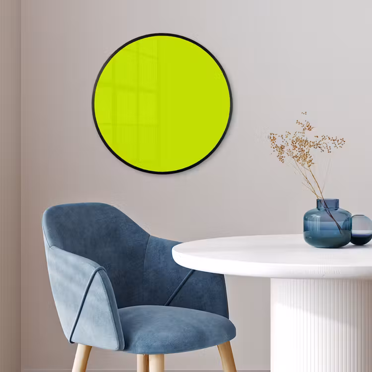 Electric - Lemon - Geel Fotolijst rond zonder passe partout klein 856 -sfeer2