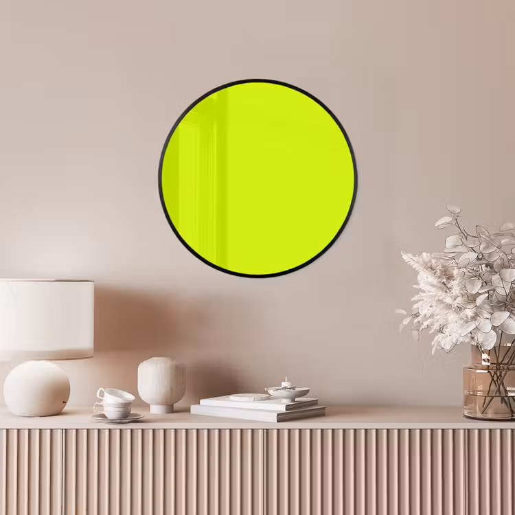 Electric - Lemon - Geel Fotolijst rond zonder passe partout klein 856 -sfeer3