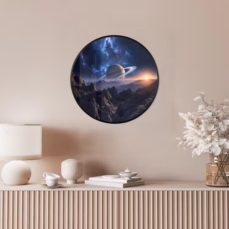 Fantasy - Kosmos - Landschap Fotolijst rond zonder passe partout klein -sfeer3