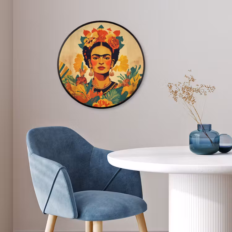 Vrouwelijk - Bloemen - Sieraden Fotolijst rond zonder passe partout klein -sfeer2