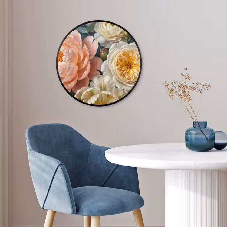 Bloemen - Boeket - Natuur - Klassiek - Kleurrijk Fotolijst rond zonder passe partout klein -sfeer2