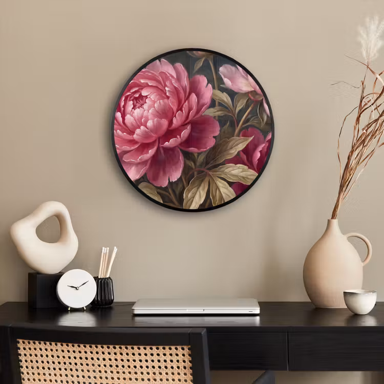 Bloemen - Roze - Klassiek - Natuur Fotolijst rond zonder passe partout klein -sfeer1