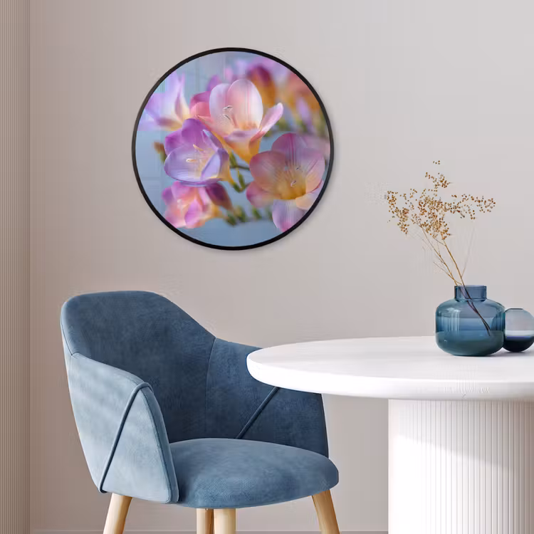 Bloemen - Paars - Overloop - Meeldraden Fotolijst rond zonder passe partout klein -sfeer2