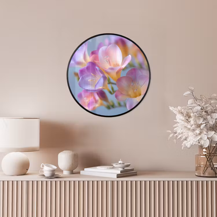 Bloemen - Paars - Overloop - Meeldraden Fotolijst rond zonder passe partout klein -sfeer3