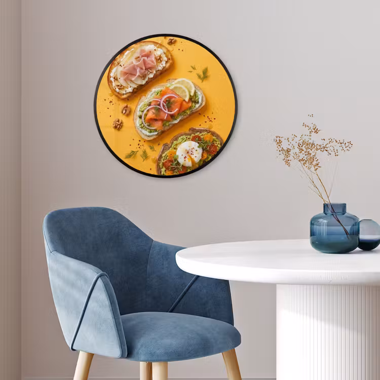 Eten - Brood - Ontbijt - Modern - Kleurrijk Fotolijst rond zonder passe partout klein -sfeer2