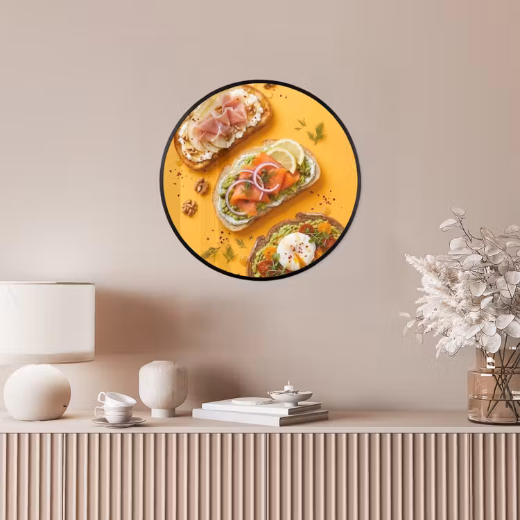 Eten - Brood - Ontbijt - Modern - Kleurrijk Fotolijst rond zonder passe partout klein -sfeer3