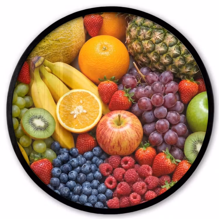 Eten - Fruit - Vers - Kleurrijk - Voeding Fotolijst rond zonder passe partout klein -3d