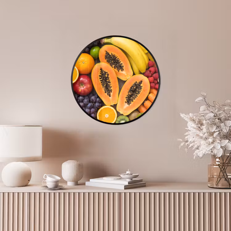 Eten - Fruit - Groenten - Vers - Kleurrijk Fotolijst rond zonder passe partout klein -sfeer3