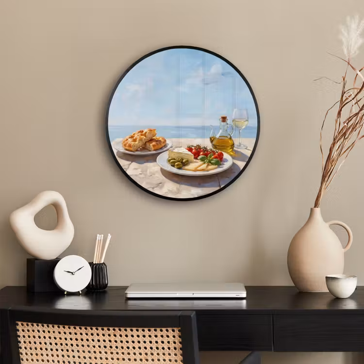 Eten - Middellandse Zee - Natuur - Geschilderd Fotolijst rond zonder passe partout klein -sfeer1